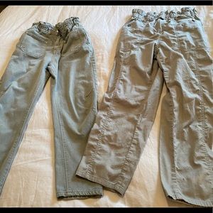 Lot of 2 paper bag style high waisted jeans/pants. Bohme brand S Elodie M